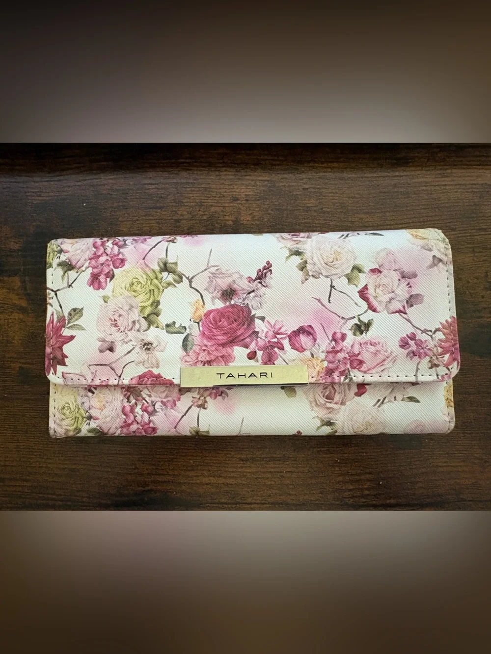 Tahari Floral Wallet with Identity Protection Lining